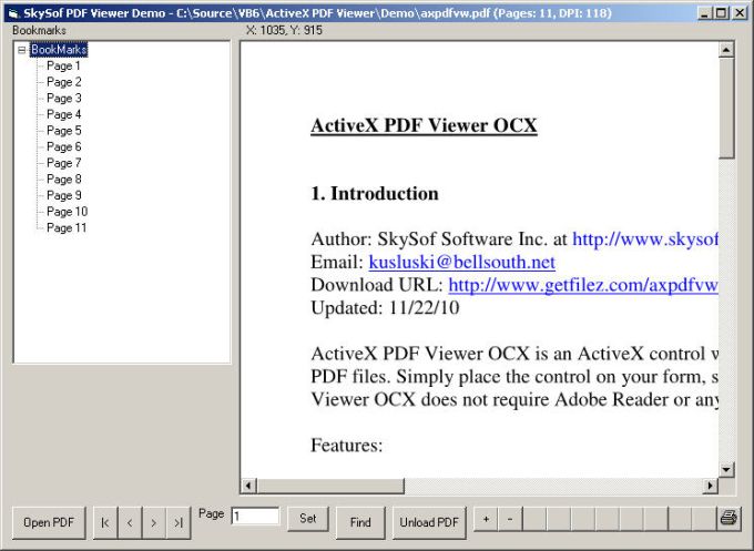 Using adobe pdf activex control